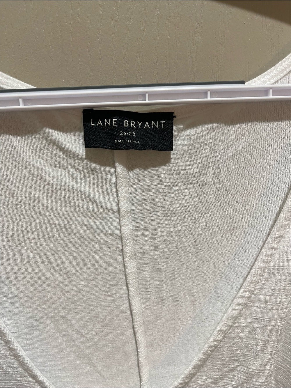 Lane Bryant White V-Neck Swing Top - Picture 3 of 3
